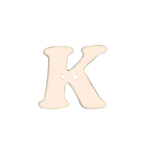 Botão Letra - K  28x28mm (4 un.)