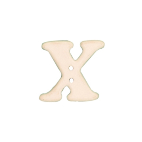 Botão Letra - X  28x28mm (4 un.)