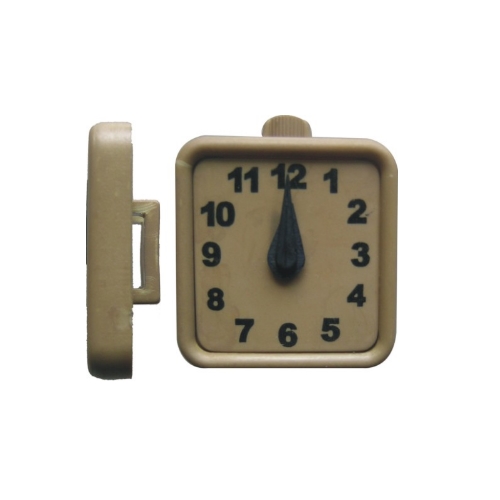 Botão Relógio Quadrado