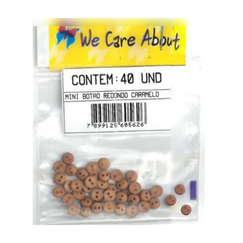Mini Botão Redondo Caramelo (40 un.)