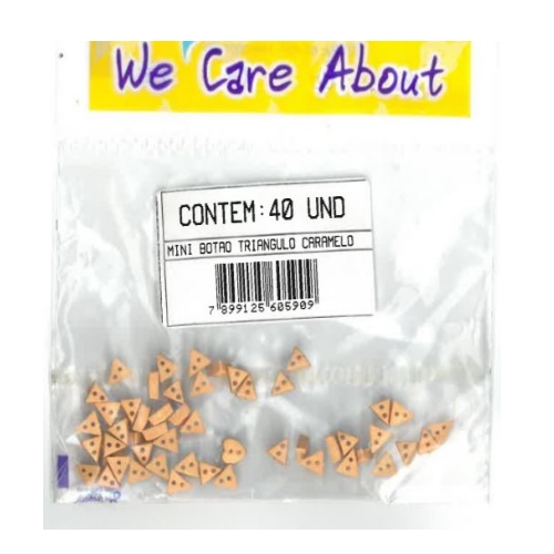 Mini Botão Triangulo Caramelo (40 un.)