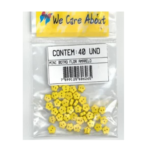 Mini Botão Flor Amarelo (40 un.)