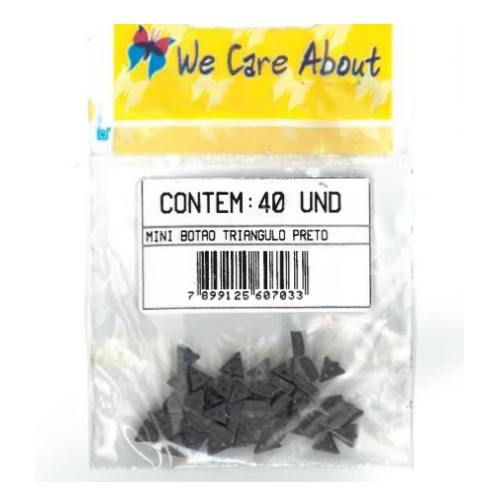 Mini Botão Triangulo Preto (40 un.)