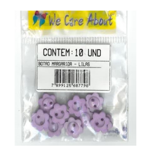 Botão Margarida Lilás (10 un.)