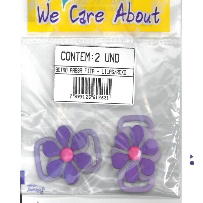 Botão Passa Fita Lilás/Roxo (2 un.)