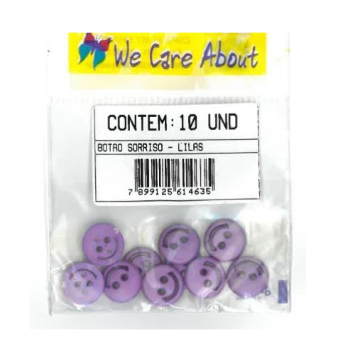 Botão Sorriso Lilás (10 un.)