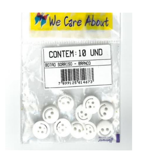 Botão Sorriso Branco (10 un.)