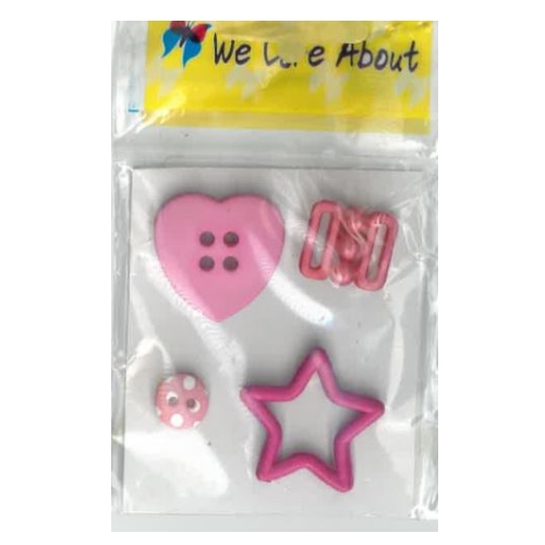 Botão Compose Rosa (4 un.)