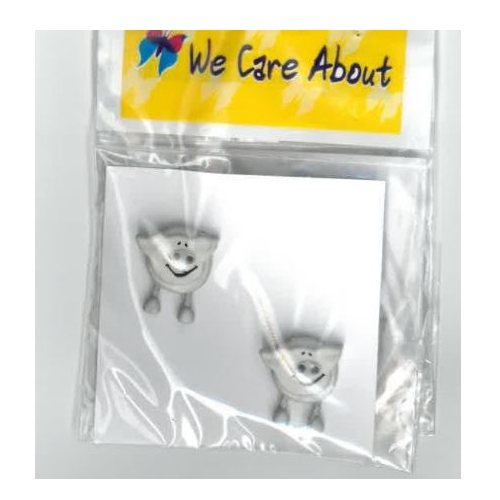 Botão Porquinho Cinza (2 un.)