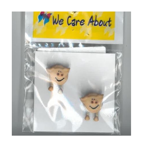 Botão Porquinho Creme (2 un.)