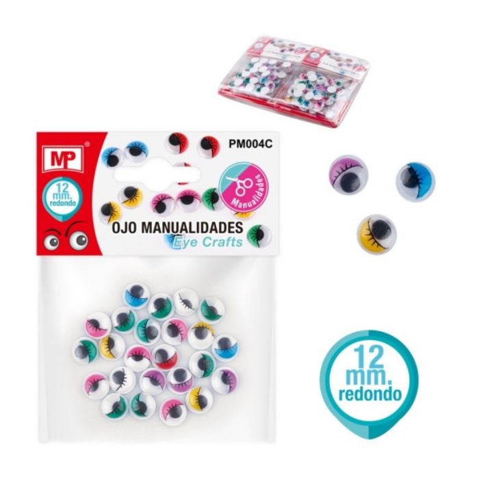 Olhos Coloridos Redondos 12mm