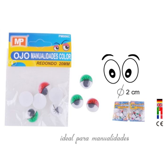 Olhos Coloridos Redondos 20mm