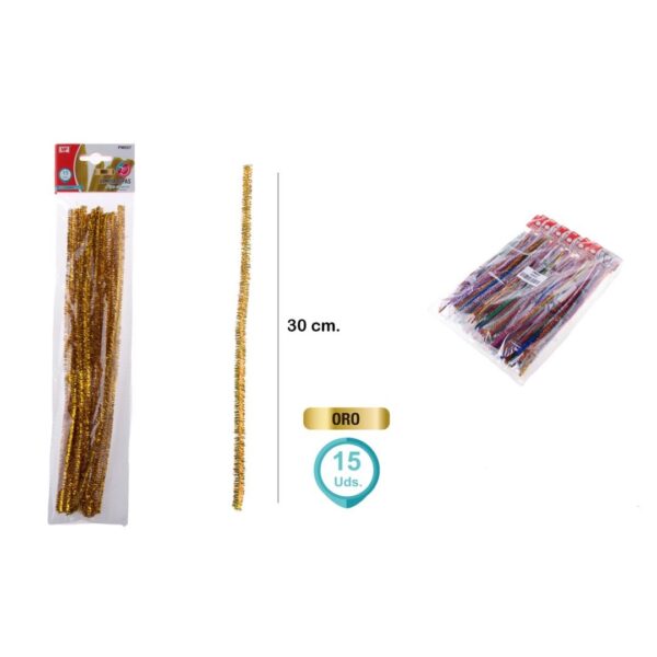 Chenille Metalizado Cor Ouro