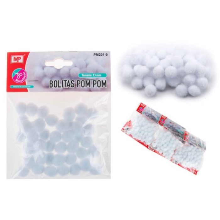 Pompom Branco 13mm (50 un.)