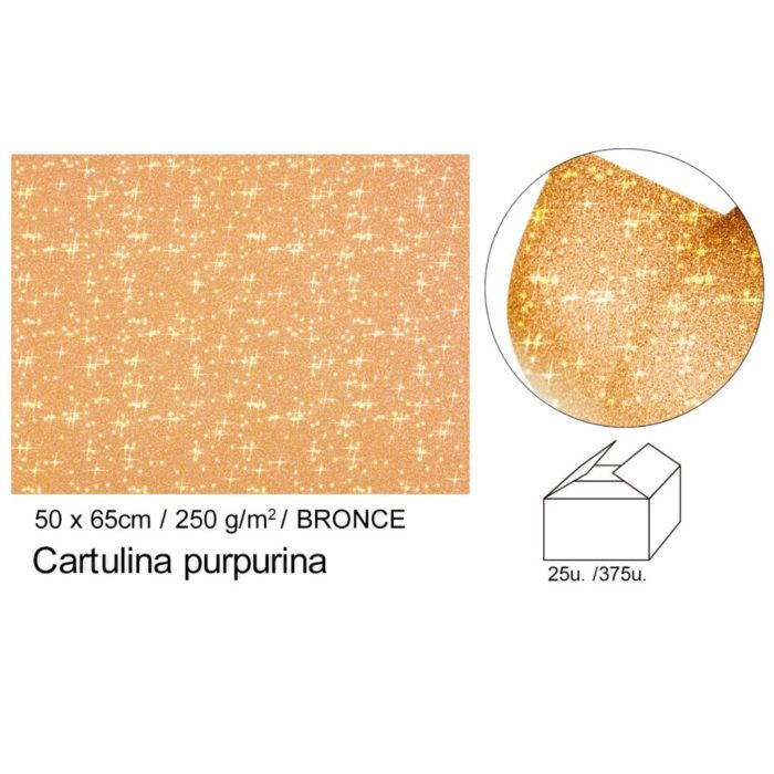 Cartolina Purpurina Bronze 50x65 250gr.