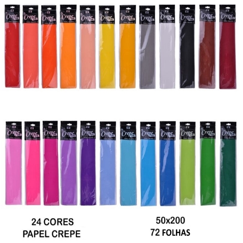 Papel Crepe 50x200cm 1 un. (clique p/ver cores)