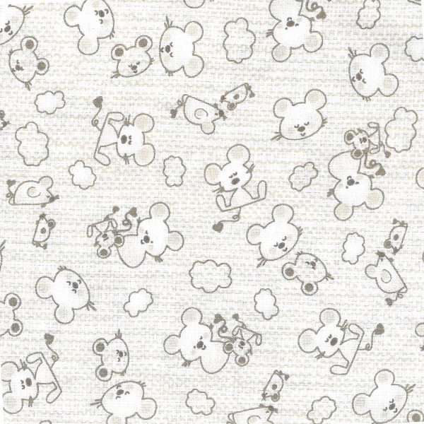 Tecido 30/27 Topolini Bege 1.5Mt.