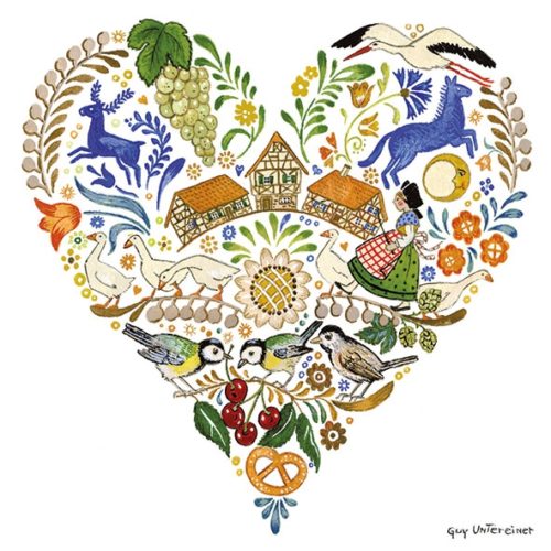 Guardanapo 33x33 Heart of Alsace