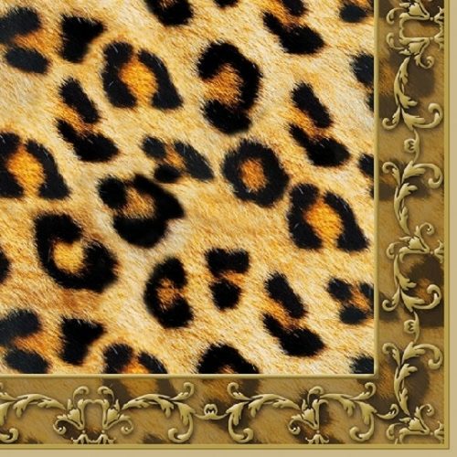 Guardanapo 33x33 Leopard Ornament