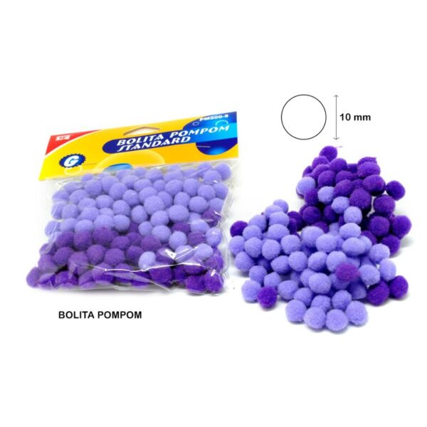 Pompom Lilás/Roxo 10mm