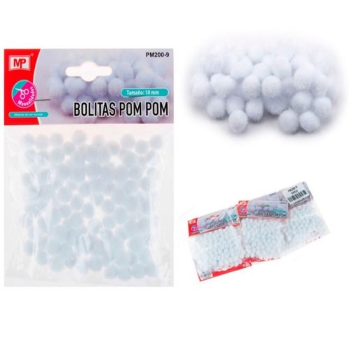 Pompom Branco 10mm