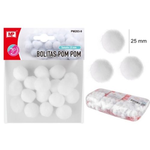 Pompom Branco 25mm