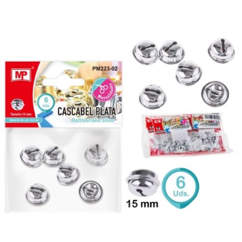 Guizos Prata 15mm (6 un.)