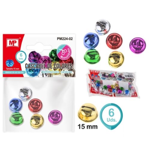 Guizos Cores Sortidas 15mm (6 un.)