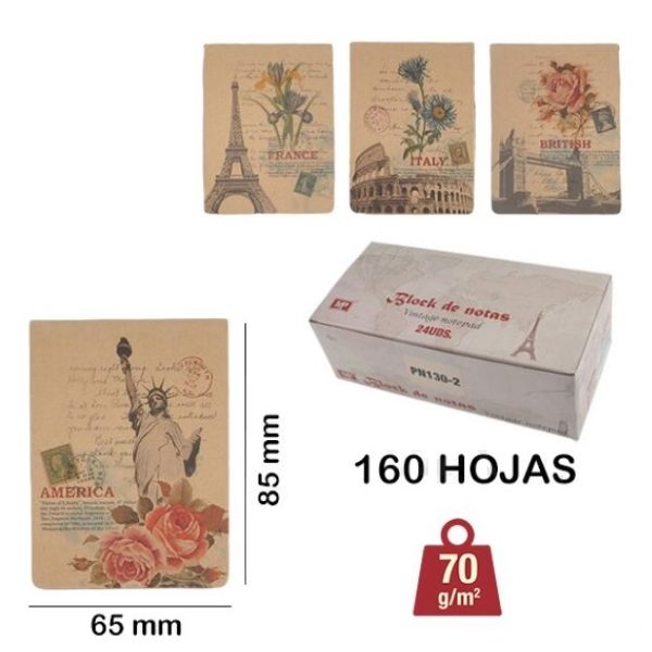 Notebook 85x65mm (24 un.)