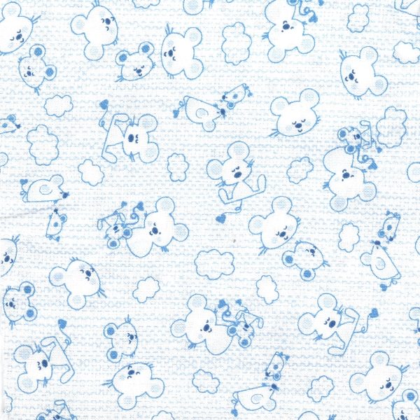 Tecido 30/27 Topolini Azul 1.50 Mt