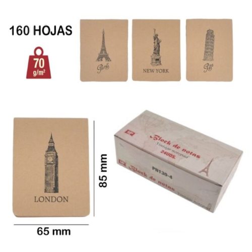 Notebook 85x65mm (24 un.)