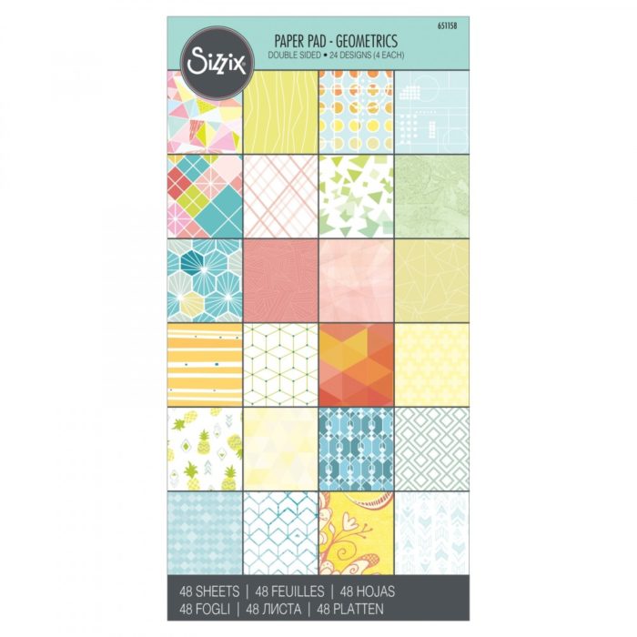 Sizzix Bloco 15x30 Cardstock Geometrics (48 folhas)