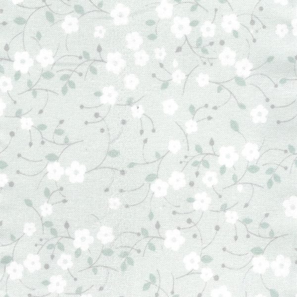 Tecido Algodão Flores Verde 1,5Mt.