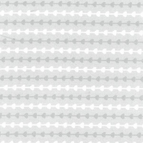 Tecido Algodão Coração Cinza 1,5Mt.