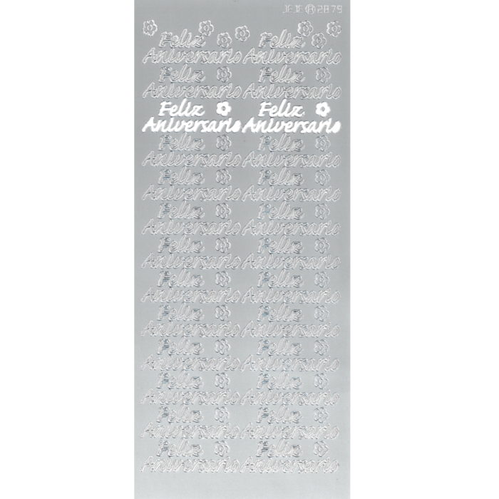 Sticker Prata "Feliz Aniversário"