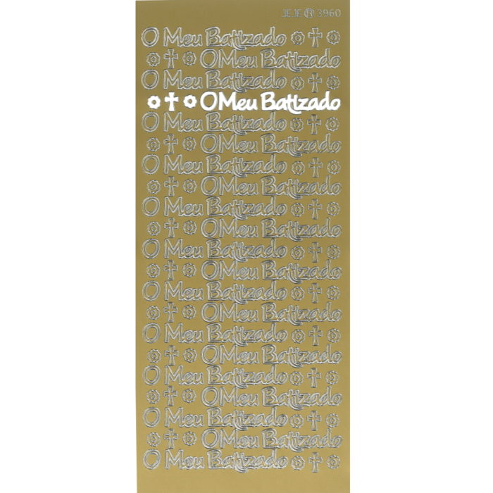 Sticker Ouro "O Meu Batizado"