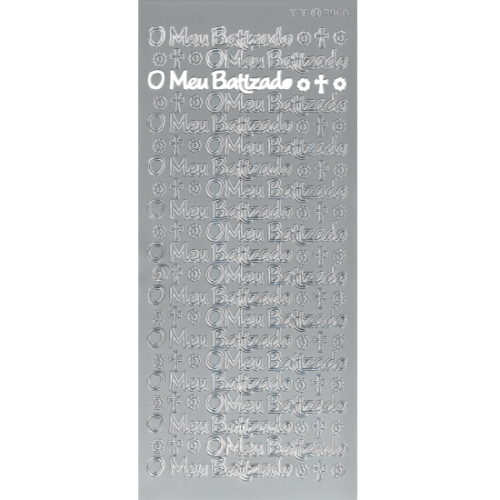 Sticker Prata "O Meu Batizado"