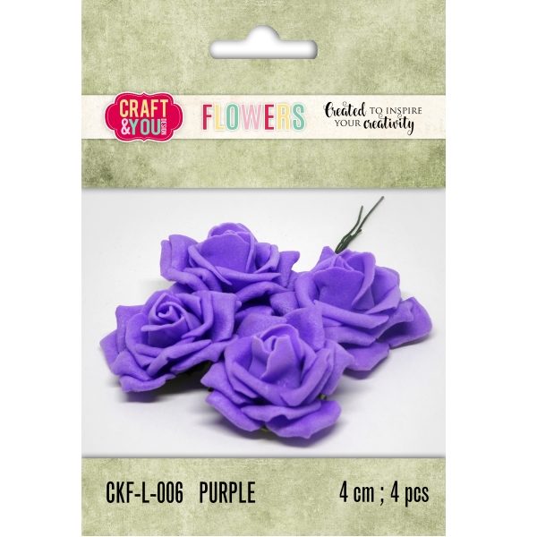 Aplicação Flor Purple 40mm (4 un.)