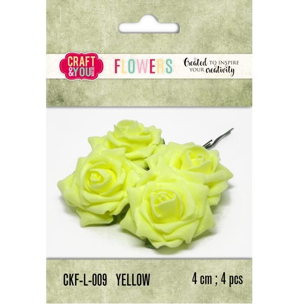 Aplicação Flor Yellow 40mm (4 un.)