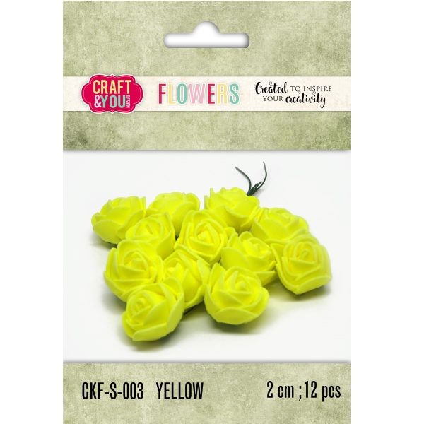 Aplicação Flor Yellow 20mm (12 un.)
