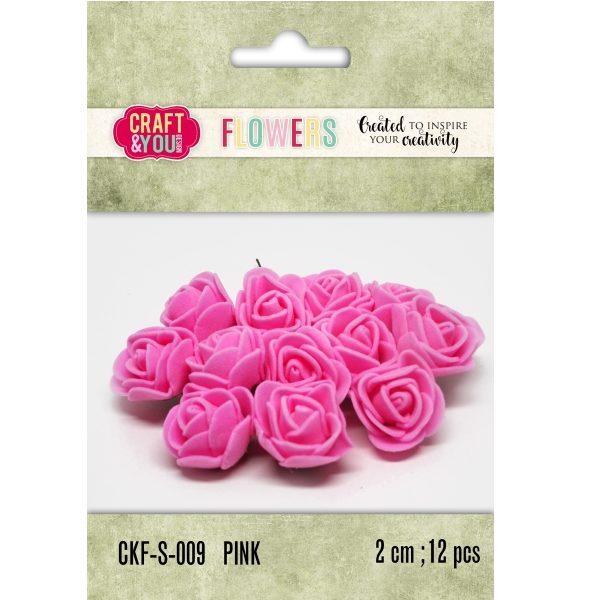 Aplicação Flor Pink 20mm (12 un.)