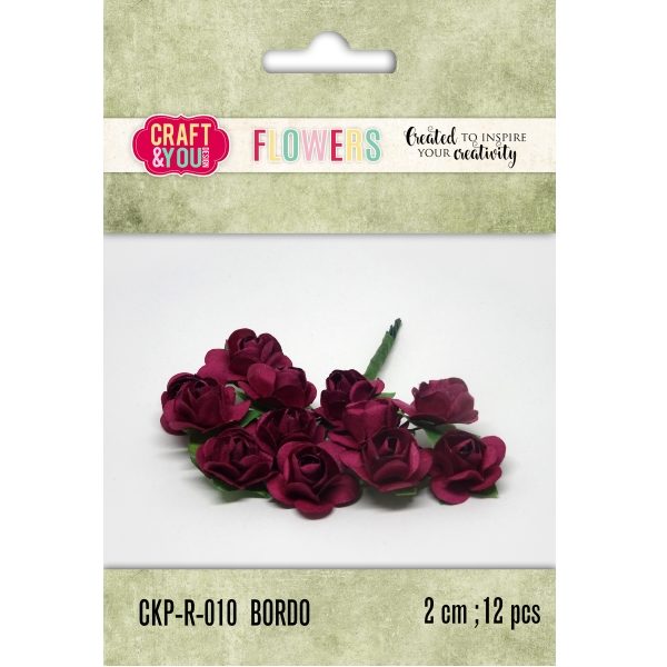 Aplicação Flor Bordo 20mm (12 un.)