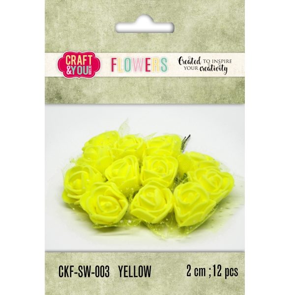 Aplicação Flor Yellow 20mm (12 un.)