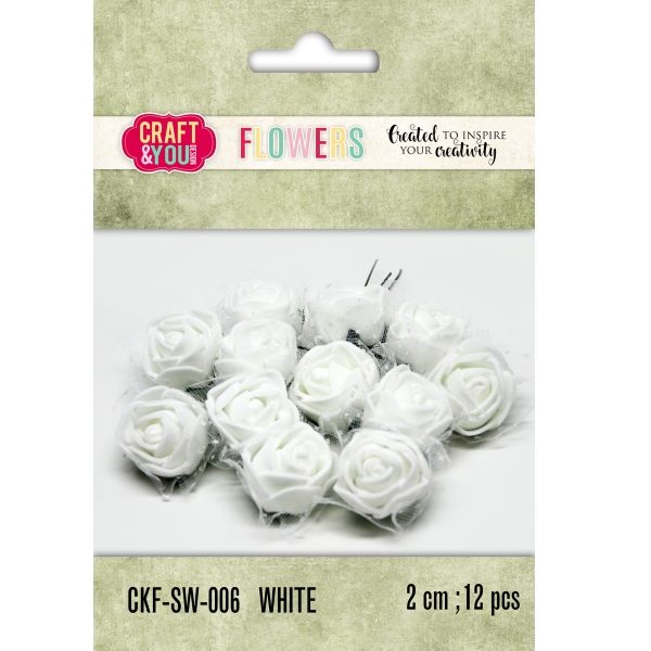 Aplicação Flor White 20mm (12 un.)