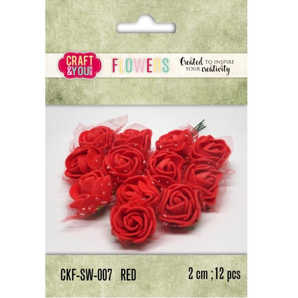 Aplicação Flor Red 20mm (12 un.)