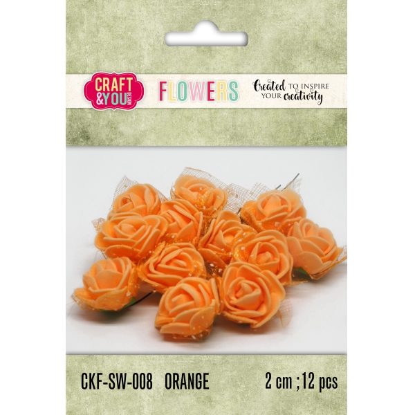 Aplicação Flor Orange 20mm (12 un.)