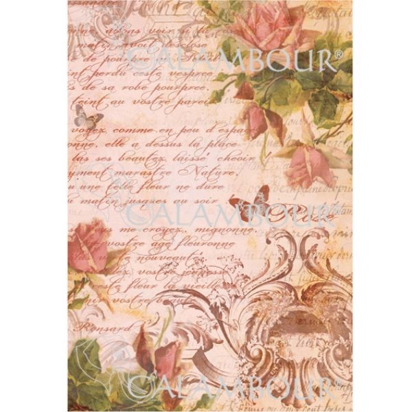 Papel de Arroz 34.5x49.5 Prelude Rose