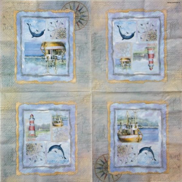 Guardanapos Maritime Card 33x33