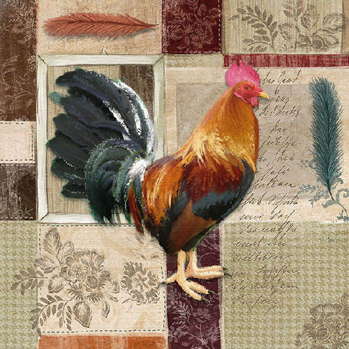 Guardanapos French Rooster 33x33