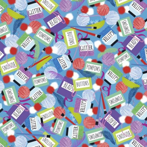 Tecido 100% Algodão Crazy for Crafting 1,10Mts.